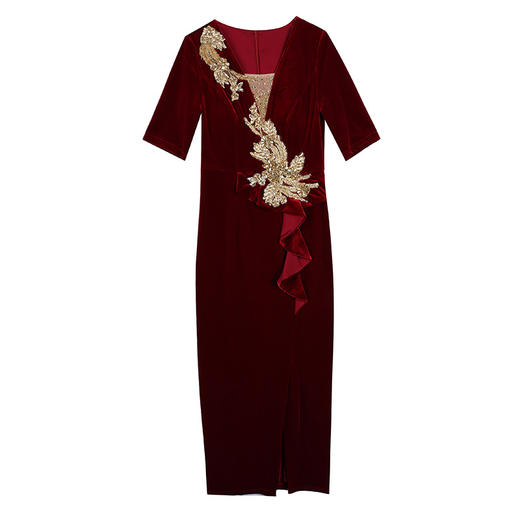 AHM spg9011礼服裙妈妈装时尚复古优雅连衣裙 商品图4