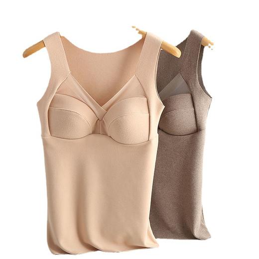 德绒保暖【双面磨绒无痕背心】冬季加绒背心  带胸垫打底秋衣  德绒内衣 商品图4