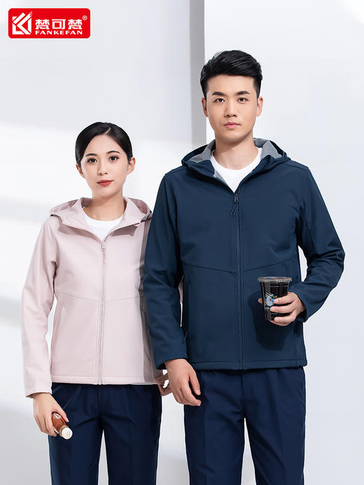 户外工作服外套冲锋衣定制印logo4S店汽修工装秋冬工服加绒夹克 商品图1