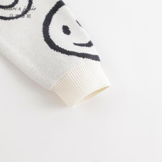 马克珍妮冬装新款 男童笑脸提花宽松圆领针织衫 儿童毛衣231830 商品图4