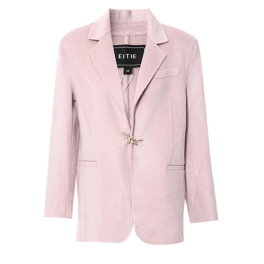 EITIE爱特爱冬季新款气质翻领显瘦一粒扣大衣外套7214913 商品图5