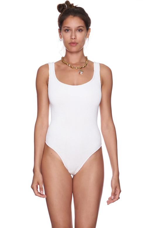 Reina Olga - Ruby Scrunch Swimsuit - White - 女装 - 泳装 - 白色 商品图4