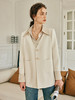 OLrain欧芮儿法式假两件西装外套女秋季2023新款宽松衬衫拼接大衣 商品缩略图2