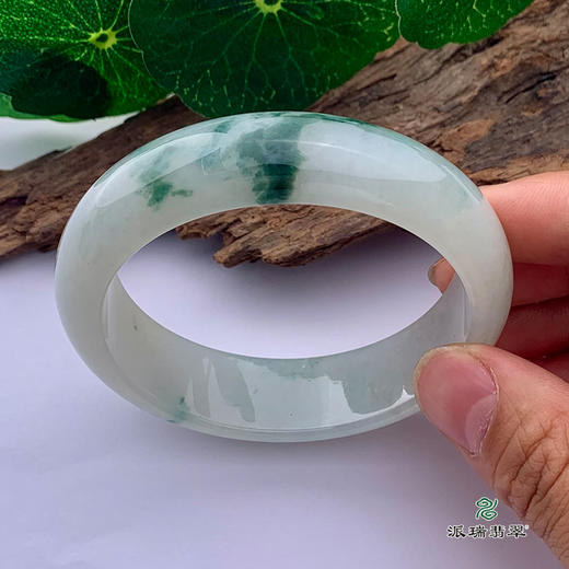 派瑞翡翠 翡翠手镯 糯种 飘花 商品图1