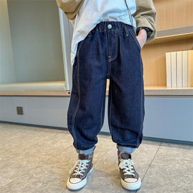 【时尚百搭，深受男童青睐！】2023春季新款男童宽松牛仔长裤，穿着舒适，质量上乘，打造in的搭配，成就帅气儿童潮流！lm