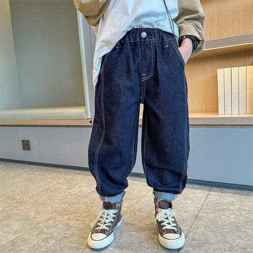 【时尚百搭，深受男童青睐！】2023春季新款男童宽松牛仔长裤，穿着舒适，质量上乘，打造in的搭配，成就帅气儿童潮流！lm 商品图0