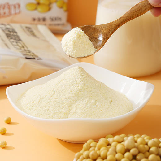 【不单独添加蔗糖速溶美味！原味豆浆粉】500克早餐即食豆浆方便快捷营养丰富剂健康 商品图0