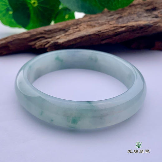派瑞翡翠 翡翠手镯 糯种 飘花 商品图2