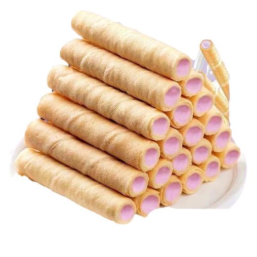 【夹心浓郁！外脆内酥】香芋牛奶蛋酥卷浓郁夹心松脆饼干奶香休闲解馋小零食健康特价清仓 商品图1