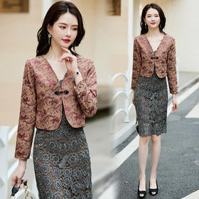 披肩女短款外套，春秋季新款西装配旗袍百搭开衫HR-CME8061