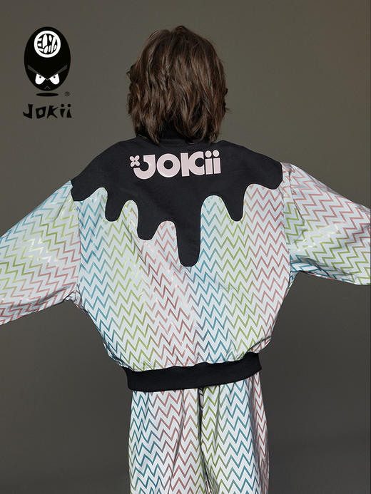 【23秋上新】jokii潮牌童装『金银台棒球衫』儿童棒球服洋气彩虹色外套[福利品] 商品图1