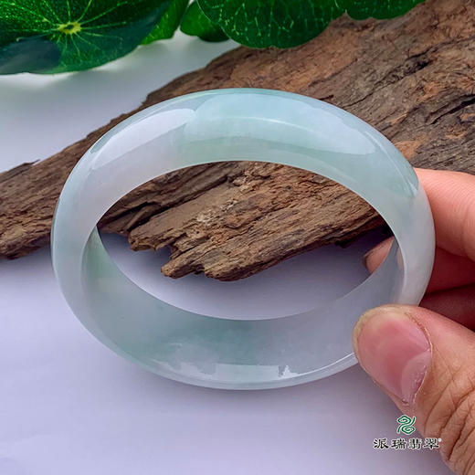 派瑞翡翠 翡翠手镯 糯种 飘花 商品图3