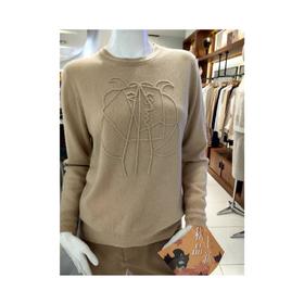 3楼  皮皮狗女式羊绒圆领绣花套衫