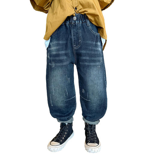 【时尚百搭，深受男童青睐！】2023春季新款男童宽松牛仔长裤，穿着舒适，质量上乘，打造in的搭配，成就帅气儿童潮流！lm 商品图3