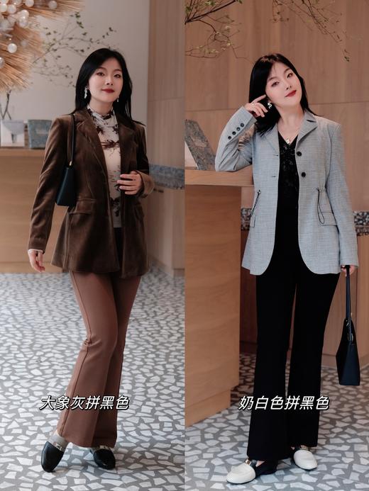 一眼篙级质感！篙端定制拼色一脚蹬乐福鞋——面皮小羊皮 细腻柔滑 低调DA牌轻奢感透气孔猪皮垫脚 透气耐磨舒适好走 平跟优雅知性 开车上班百搭舒适通勤 商品图2