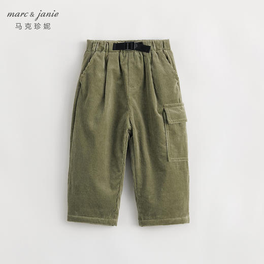 马克珍妮冬装新款 男童城市户外灯芯绒加绒工装裤 儿童裤子231972 商品图1