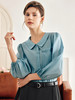 OLrain欧芮儿法式天丝衬衫女春季2023年新款宽松复古泡泡袖衬衣 商品缩略图2