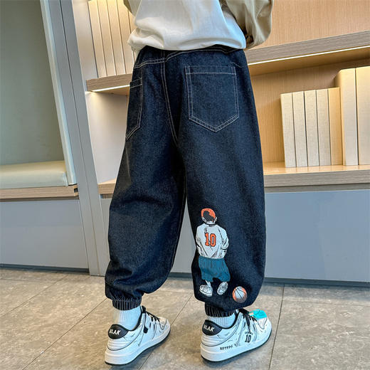 【时尚百搭，深受男童青睐！】2023春季新款男童宽松牛仔长裤，穿着舒适，质量上乘，打造in的搭配，成就帅气儿童潮流！lm 商品图2