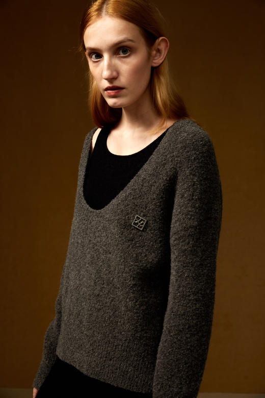 大U领毛衣 商品图2