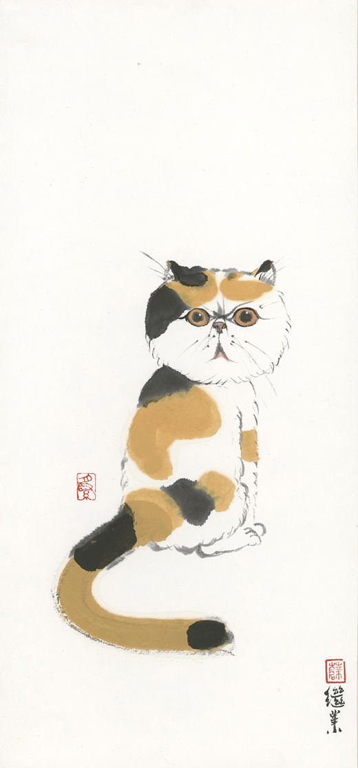 薛继业水墨连框高精版画50*30加菲猫草莓有框客厅卧室卫生间走廊装饰画 商品图1