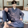 【水洗不易缩水❗️男士纯棉睡衣】睡衣男士双面纯棉长袖开衫宽松大码套装春秋冬家居服男套装男士父亲节礼物新年礼盒年货礼盒 商品缩略图3