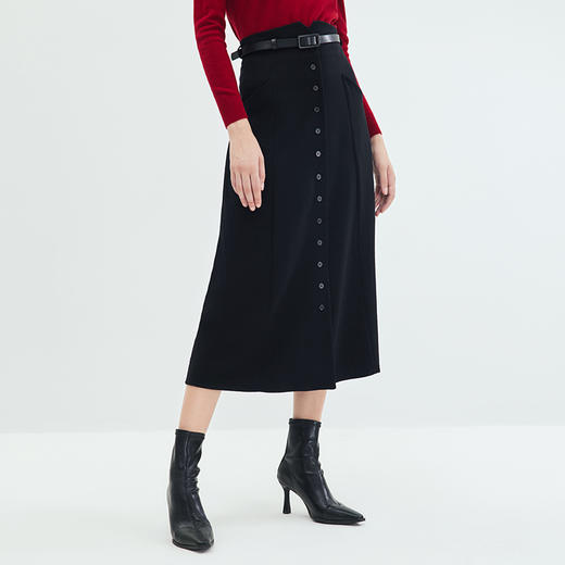 EITIE爱特爱冬季新款气质修身显瘦高腰半裙半身裙7206903 商品图1