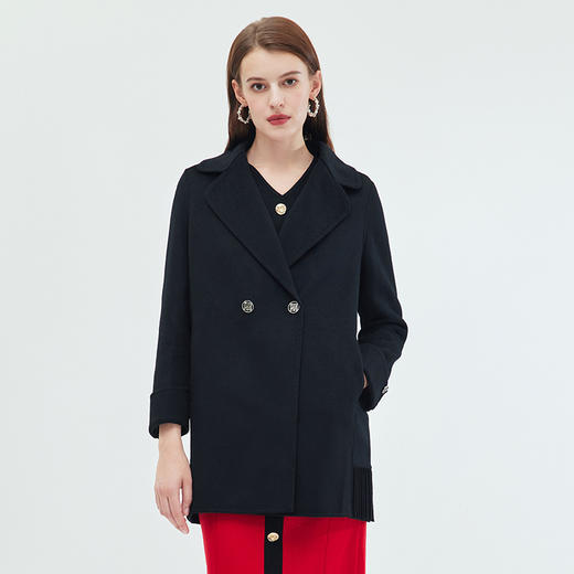 EITIE爱特爱冬季新款保暖100%绵羊毛外套大衣7214921 商品图3