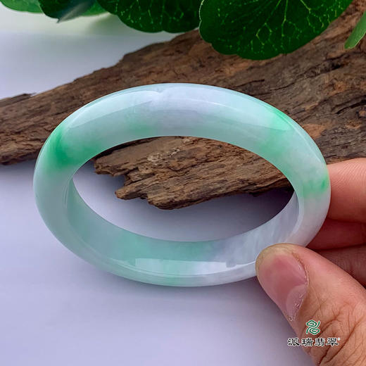 派瑞翡翠 翡翠手镯 糯种 飘花 商品图2
