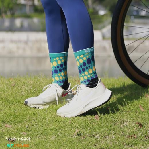 JINNMIX轻力中筒专业功能骑行运动袜3款男女圆点骑行人 商品图2