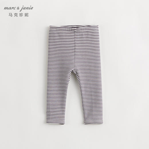 【黑科技发热】马克珍妮冬装新款女童条纹高弹打底裤231888 商品图1