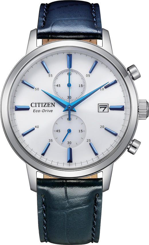 西铁城/CITIZEN光动能多针小牛皮带男表CA7069-16A 商品图2