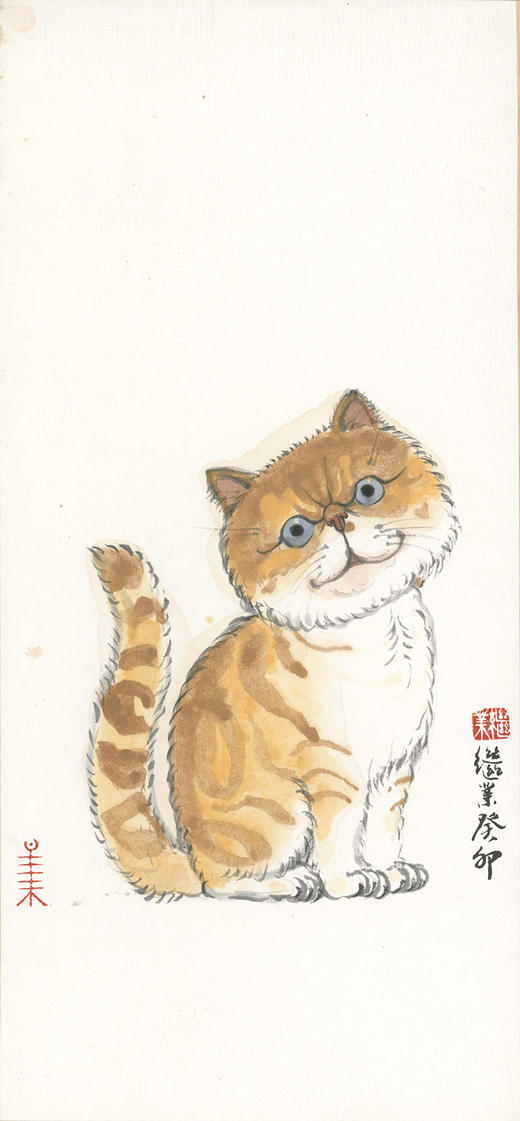 薛继业水墨连框高精版画50*30加菲猫草莓有框客厅卧室卫生间走廊装饰画 商品图2