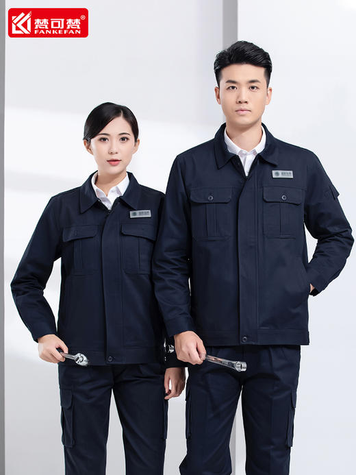 秋冬电力电网纯棉工作服套装男双层里衬电工耐磨电焊全棉劳保工服 商品图3