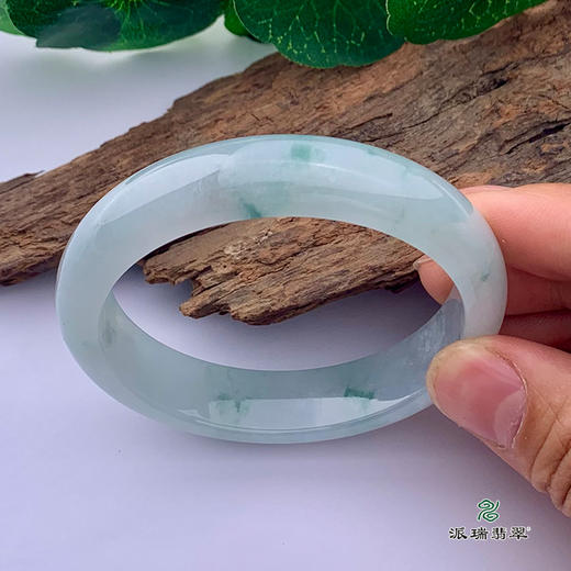 派瑞翡翠 翡翠手镯 糯种 飘花 商品图1
