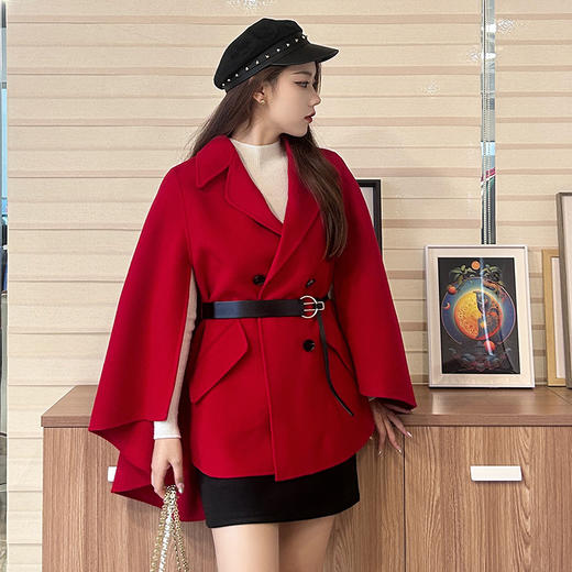 M3臣禾出街拉风斗篷款羊毛呢外套K214081019 商品图0