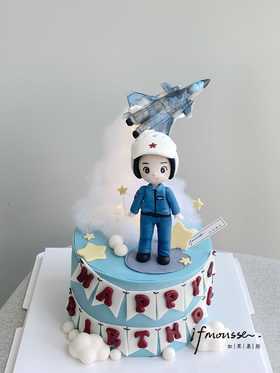 「创意定制」翻糖飞机飞行员