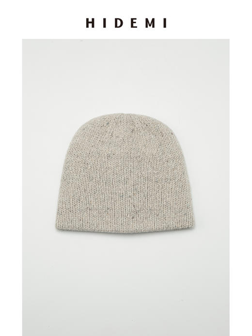HIDEMI 粗针花纱羊驼毛针织厚款冷帽 商品图5