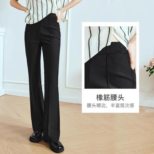 OLrain欧芮儿法式黑色休闲裤女秋季2023新款高腰百搭直筒垂感长裤 商品图2