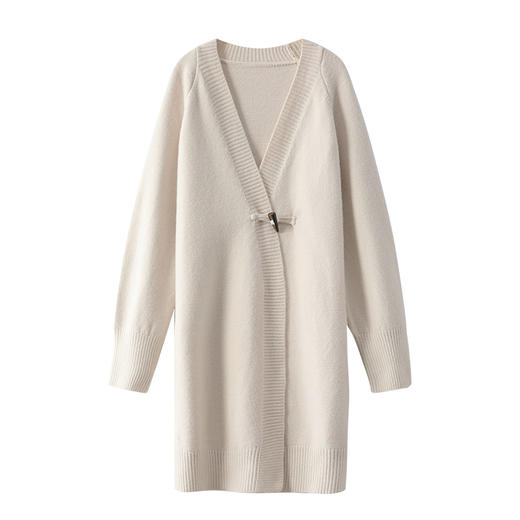 秋季新款，气质开衫针织外套女慵懒风欧货毛衣中长款大衣外搭CC-AB5007 商品图4