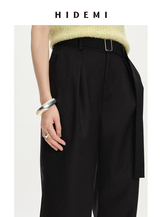 HIDEMI 拼接流线感极简粗款开口手镯 商品图6