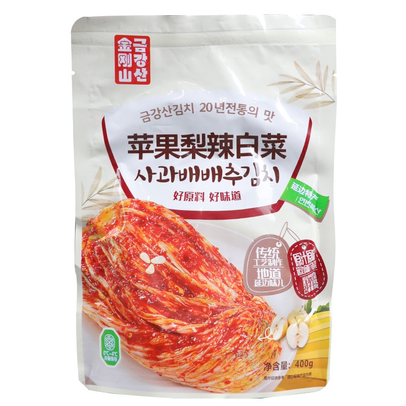 【直播专享】金刚山苹果梨味辣白菜400g*袋 拍一发三 包邮
