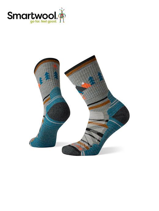 Smartwool女士徒步功能轻量减震星空图案中筒羊毛袜可机洗1584 商品图3