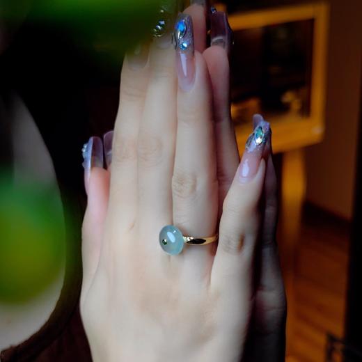 【月光】18k镶嵌翡翠戒指 商品图3