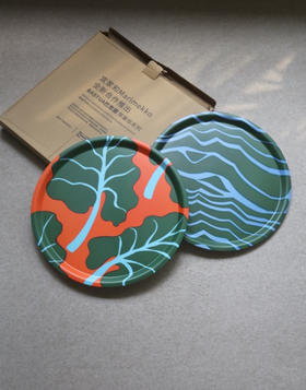 简单粗暴的 哈！IKEA Bastua 限定合作款 蜜胺层 43cm 浅 托盘 一组两个