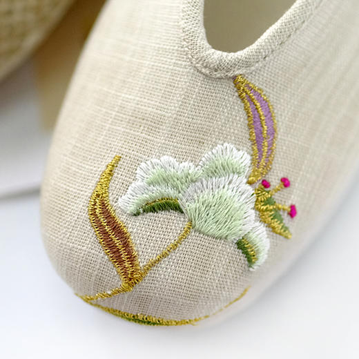 内联升女鞋手工单鞋千层底IP衍生系列如懿传（意欢）小元口布鞋RY8226 商品图2