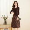 时尚显瘦立体提花，拼接针织两件套连衣裙HR-YBER336 商品缩略图3