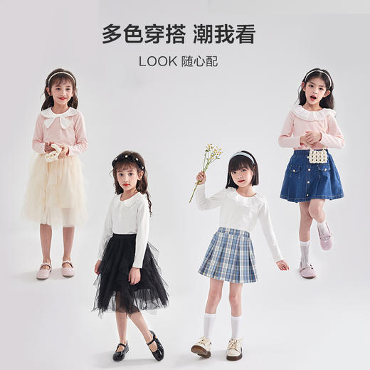 童装女童T恤2023秋季甜美长袖T恤 商品图2