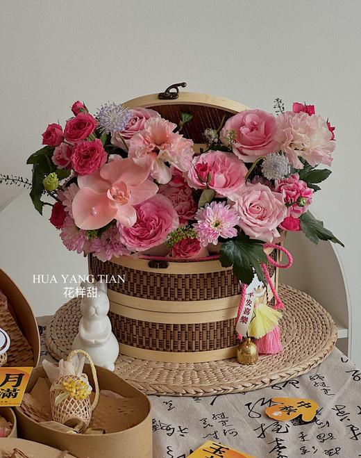 平安喜乐 · 鲜花月饼礼盒（粉色版） 商品图0