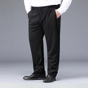 特大码【新款DWP】大依优型大码男装商务松紧腰休闲裤加肥加大胖子大号裤子男长裤