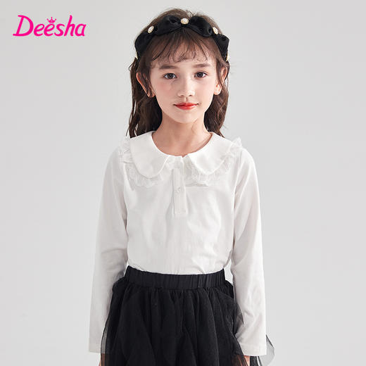 童装女童T恤2023秋季甜美长袖T恤 商品图1